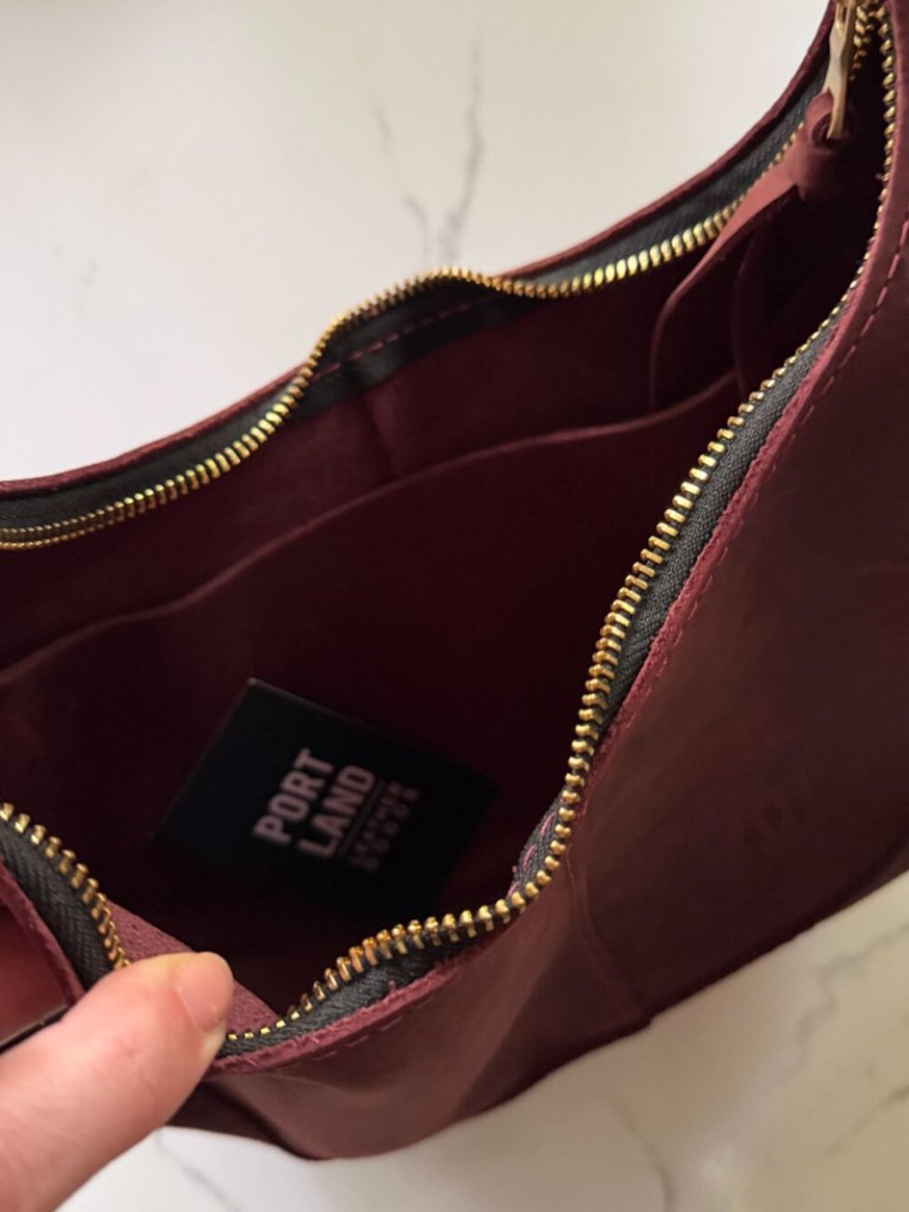 Portland Leather Goods Nora Classic Shoulder Bag Cognac - Picture 5 of 7